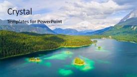  Presentation with pure water - Presentation theme featuring eibsee lake with pure water background and a light blue colored foreground