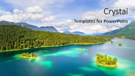  Presentation with pure water - Cool new slide set with eibsee lake with pure water backdrop and a light blue colored foreground