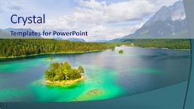  Presentation with pure water - Amazing presentation theme having eibsee lake with pure water backdrop and a sky blue colored foreground