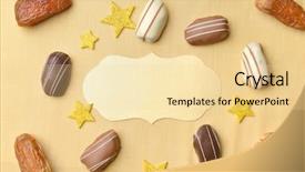  Presentation with golden seal - Amazing presentation theme having eid - empty golden seal surrounded backdrop and a blonde colored foreground