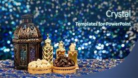  Presentation with eid - Cool new presentation theme with eid and ramadan theme background backdrop and a ocean colored foreground
