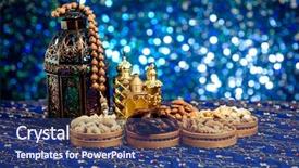  Presentation with eid - PPT layouts featuring eid and ramadan theme background background and a ocean colored foreground