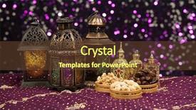  Presentation with eid - Theme enhanced with eid and ramadan theme images background and a tawny brown colored foreground