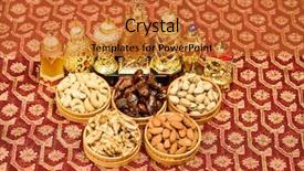  Presentation with eid - Slide deck featuring eid and ramadan theme images with lanterns and nuts against a purple glitter background background and a red colored foreground