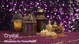  Presentation with eid - Audience pleasing slides consisting of eid and ramadan theme images backdrop and a tawny brown colored foreground