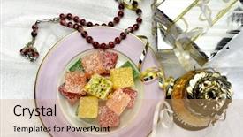  Presentation with eid - PPT theme consisting of eid gift with sweet background and a coral colored foreground