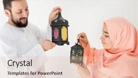  Presentation with ramadan - Slide deck consisting of eid mubarak - happy couple ready for ramadan background and a lemonade colored foreground
