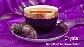  Presentation with ramadan - Presentation theme having eid mubarak - ramadan eastern refreshment drink background and a violet colored foreground