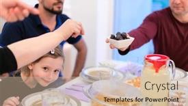  Presentation with islam ramadan - PPT theme consisting of eid-mubarak-muslim-family-having background and a soft green colored foreground