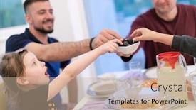  Presentation with halal - PPT layouts having eid-mubarak-muslim-family-having background and a soft green colored foreground