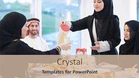  Presentation with feasting - Amazing slides having eid-mubarak-muslim-family-having backdrop and a soft green colored foreground