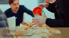  Presentation with family islamic - PPT theme featuring eid-mubarak-muslim-family-having background and a coral colored foreground