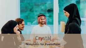  Presentation with family islamic - PPT theme having eid-mubarak-muslim-family-having background and a coral colored foreground