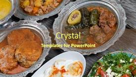  Presentation with eid mubarak - Audience pleasing PPT theme consisting of eid-mubarak-traditional-ramadan-iftar backdrop and a tawny brown colored foreground