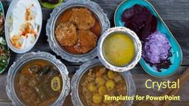  Presentation with iftar - Cool new slides with eid-mubarak-traditional-ramadan-iftar backdrop and a tawny brown colored foreground