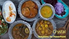  Presentation with eid mubarak - Colorful PPT theme enhanced with eid-mubarak-traditional-ramadan-iftar backdrop and a tawny brown colored foreground