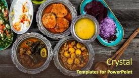  Presentation with eid mubarak - Theme with eid-mubarak-traditional-ramadan-iftar background and a tawny brown colored foreground