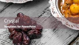  Presentation with eid mubarak - Presentation theme consisting of eid-mubarak-traditional-ramadan-iftar background and a violet colored foreground