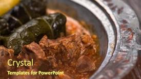  Presentation with eid mubarak - Theme having eid-mubarak-traditional-ramadan-iftar background and a tawny brown colored foreground