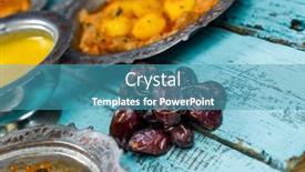  Presentation with eid mubarak - Presentation design enhanced with eid-mubarak-traditional-ramadan-iftar background and a teal colored foreground