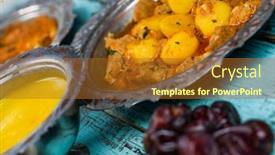  Presentation with eid mubarak - Slides featuring eid-mubarak-traditional-ramadan-iftar background and a tawny brown colored foreground