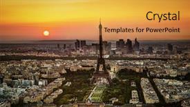  Presentation with mars - Slides with eiffel tower and the champ background and a yellow colored foreground