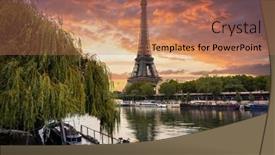  Presentation with eiffel tower paris france - Slide set having eiffel-tower-by-the-seine background and a  colored foreground