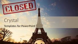  Presentation with free air traffic control tower - Amazing slides having eiffel-tower-closed backdrop and a lemonade colored foreground