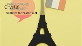  Presentation with eiffel tower - Slide set enhanced with eiffel-tower-cutout background and a blonde colored foreground