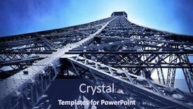  Presentation with eiffel tower - Presentation enhanced with eiffel-tower-fantasy-picture-buttom background and a navy blue colored foreground