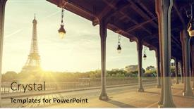  Presentation with eiffel tower paris france - Slide deck having eiffel-tower-from-bir-hakeim background and a yellow colored foreground