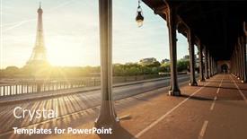  Presentation with eiffel tower paris france - Audience pleasing presentation theme consisting of eiffel-tower-from-bir-hakeim backdrop and a coral colored foreground