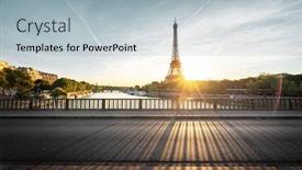  Presentation with eiffel tower paris france - Colorful slide set enhanced with eiffel-tower-from-bir-hakeim backdrop and a light blue colored foreground