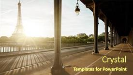  Presentation with eiffel tower paris france - Theme consisting of eiffel-tower-from-bir-hakeim background and a tawny brown colored foreground