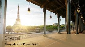  Presentation with eiffel tower paris france - Cool new presentation theme with eiffel-tower-from-bir-hakeim backdrop and a coral colored foreground