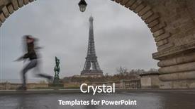  Presentation with eiffel tower paris france - PPT theme consisting of eiffel tower from bir-hakeim background and a dark gray colored foreground