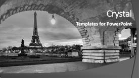  Presentation with eiffel tower - Cool new theme with eiffel tower from the bir backdrop and a gray colored foreground
