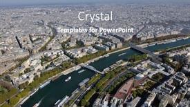  Presentation with eiffel tower - Audience pleasing presentation theme consisting of eiffel-tower-in-paris-against backdrop and a seafoam green colored foreground