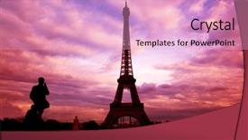  Presentation with eiffel tower - Slides enhanced with eiffel tower in paris fance background and a lemonade colored foreground