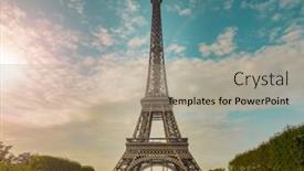  Presentation with eiffel tower paris france - Audience pleasing PPT layouts consisting of eiffel tower in paris france backdrop and a mint green colored foreground