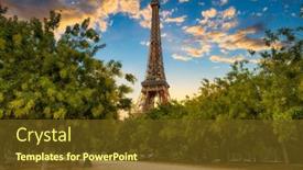  Presentation with eiffel tower paris france - Slide set enhanced with eiffel-tower-in-paris background and a tawny brown colored foreground