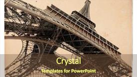  Presentation with eiffel tower - PPT layouts with eiffel tower in paris background and a tawny brown colored foreground