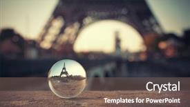  Presentation with eiffel tower - Presentation consisting of eiffel tower inside chrystal ball background and a violet colored foreground