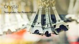  Presentation with chains - Audience pleasing presentation theme consisting of eiffel tower key chains at the shop in paris france backdrop and a coral colored foreground