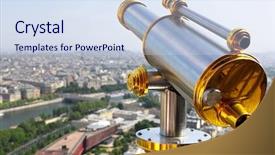  Presentation with telescope - Amazing slides having eiffel tower telescope backdrop and a sky blue colored foreground