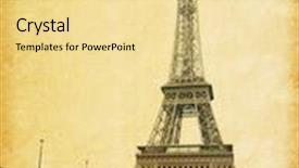  Presentation with eiffel tower paris france - Presentation theme enhanced with view from seine river paris background and a blonde colored foreground