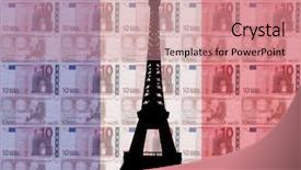 Presentation with eiffel tower - Theme with eiffel tower with 10 euros background and a coral colored foreground
