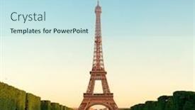  Presentation with eiffel tower - Colorful PPT layouts enhanced with eiffel-tower-with-lawn backdrop and a light blue colored foreground