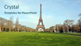  Presentation with eiffel tower - Theme enhanced with eiffel tower background and a sky blue colored foreground