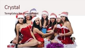  Presentation with women of faith - Presentation enhanced with eight beauty women in christmas background and a  colored foreground